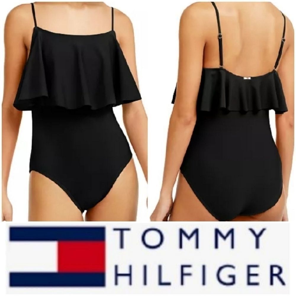 Tommy Hilfiger Solid black Popover One Piece Sz 12